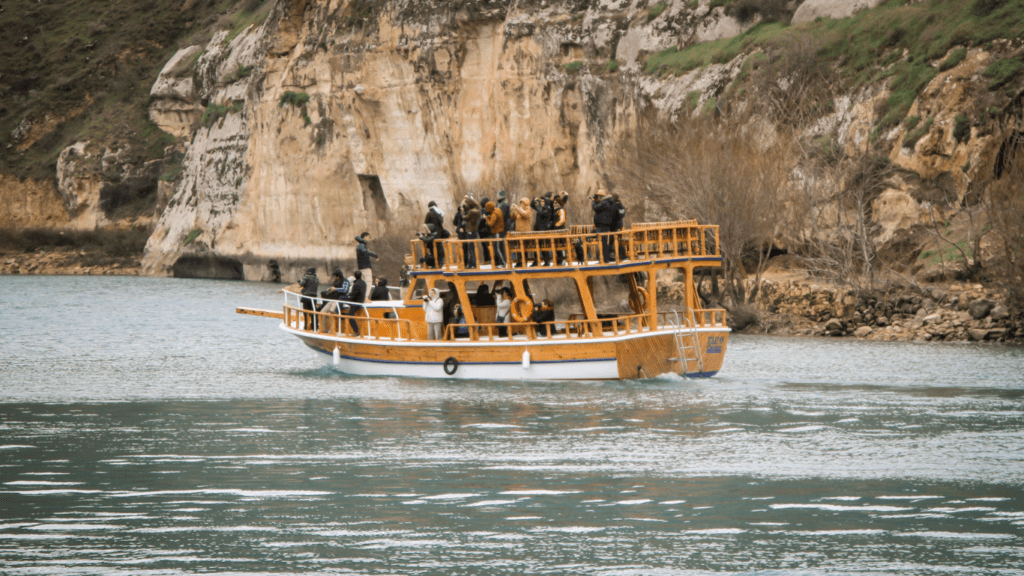 Tourists in Boat rides 